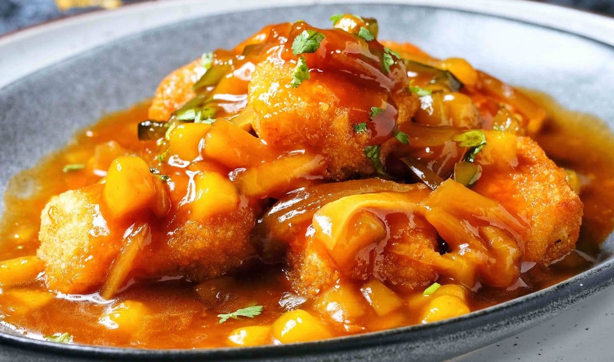 Deep Fried Cod Fillet in Sweet and Sour Sauce / 五柳斑塊