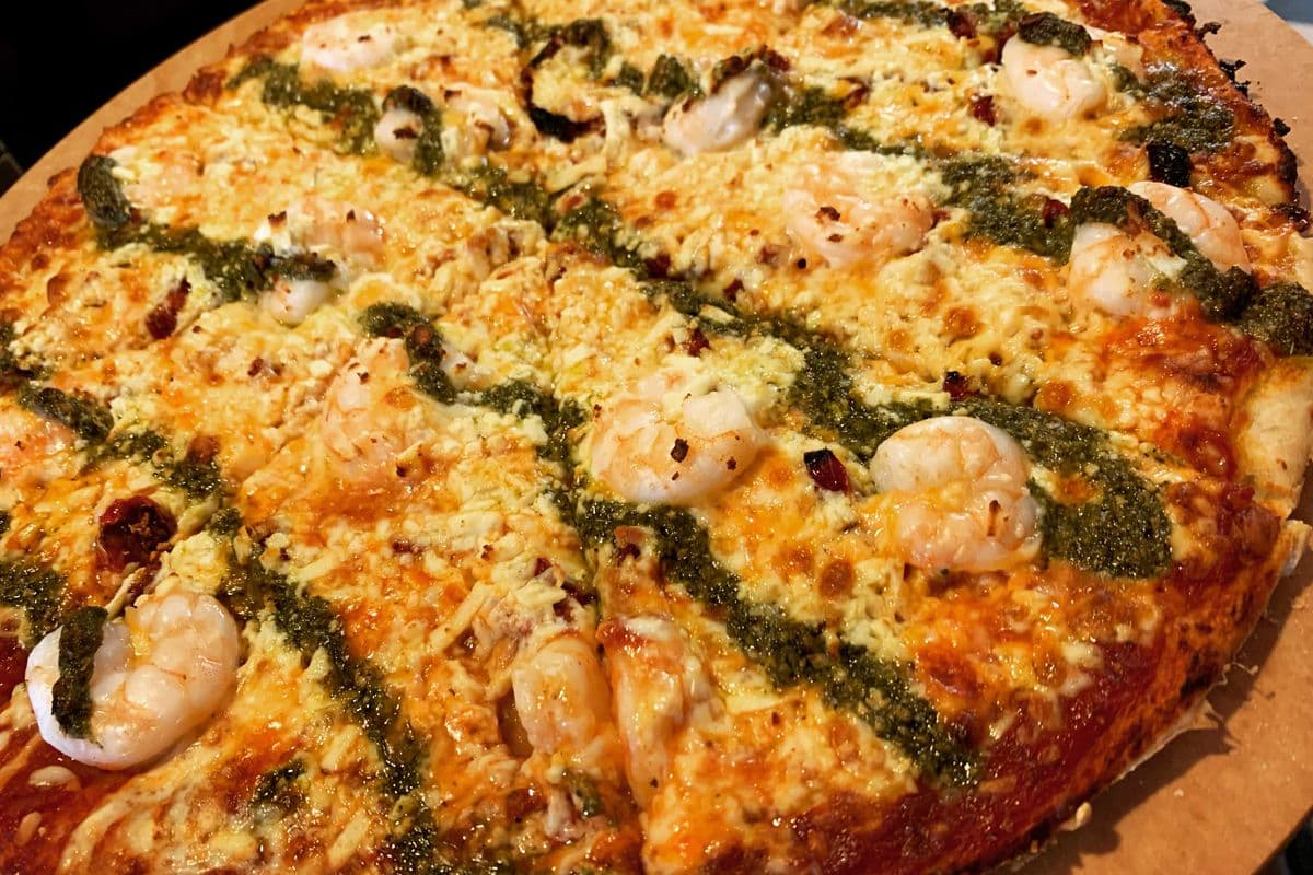 10" Small California Tiger Prawns Pizza