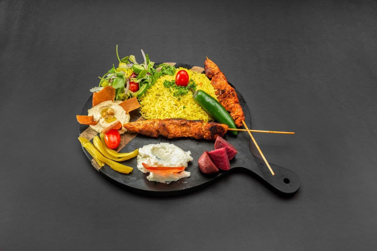BBQ Shish Tawook skewer Plate