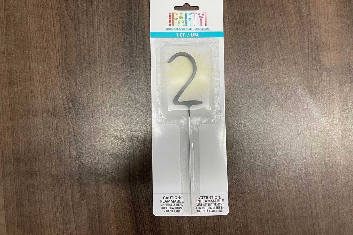 Sparkler 7" Numeral 2