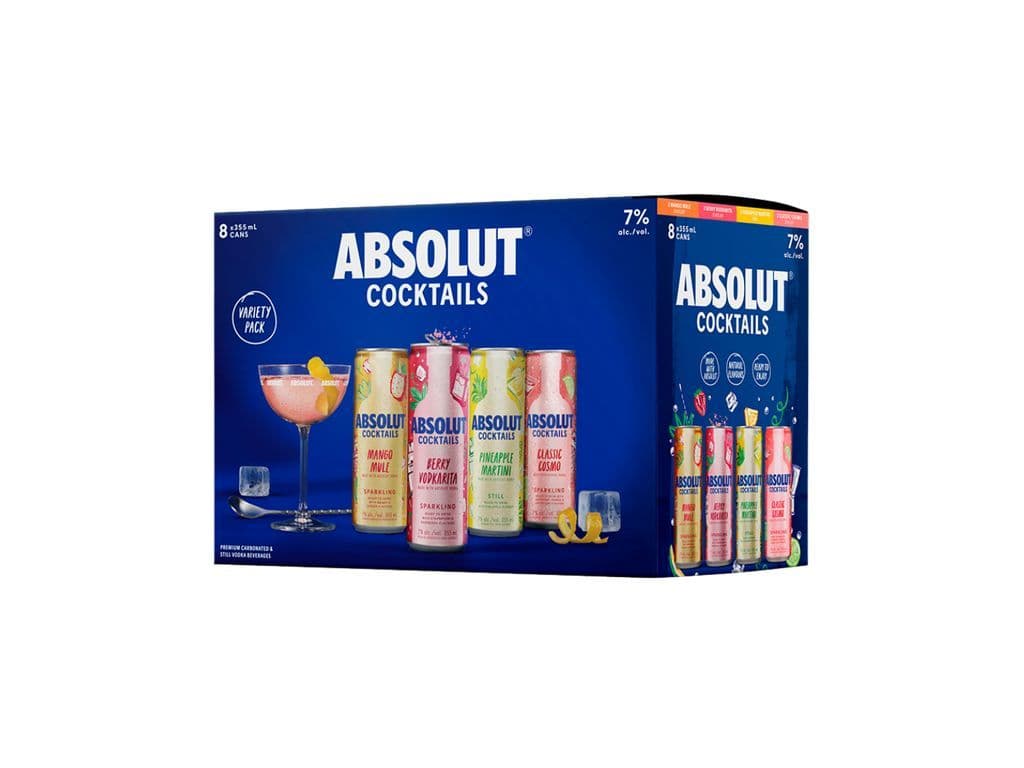Absolut - Cocktail Variety Pack Can (8x355ml)