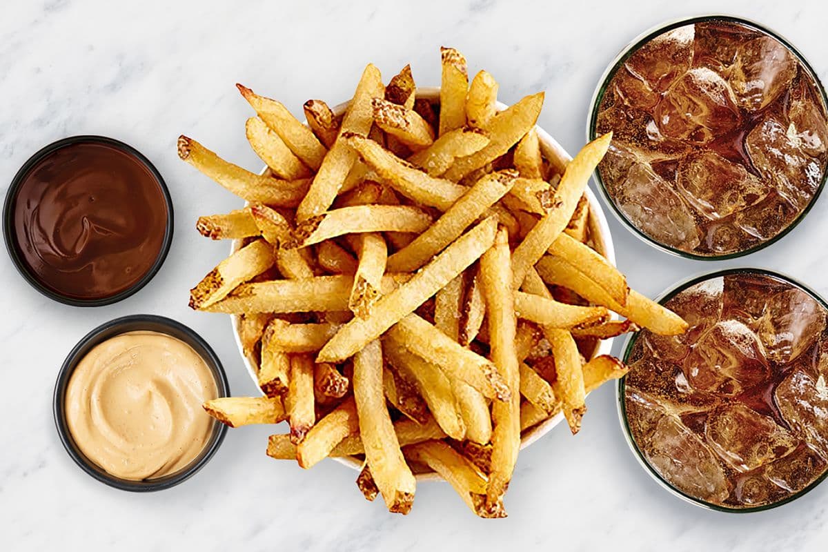 Double Dipper Combo for 2 (Large Fries, Two Dips, Two Drinks)