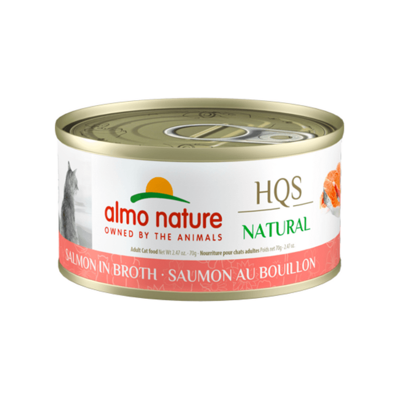 Almo Nature Wet Cat Food - HQS Natural Salmon in Broth Canned (70 g)