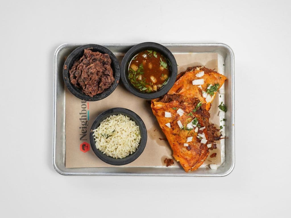 NEW SCHOOL BEEF BIRRIA QUESO TACO