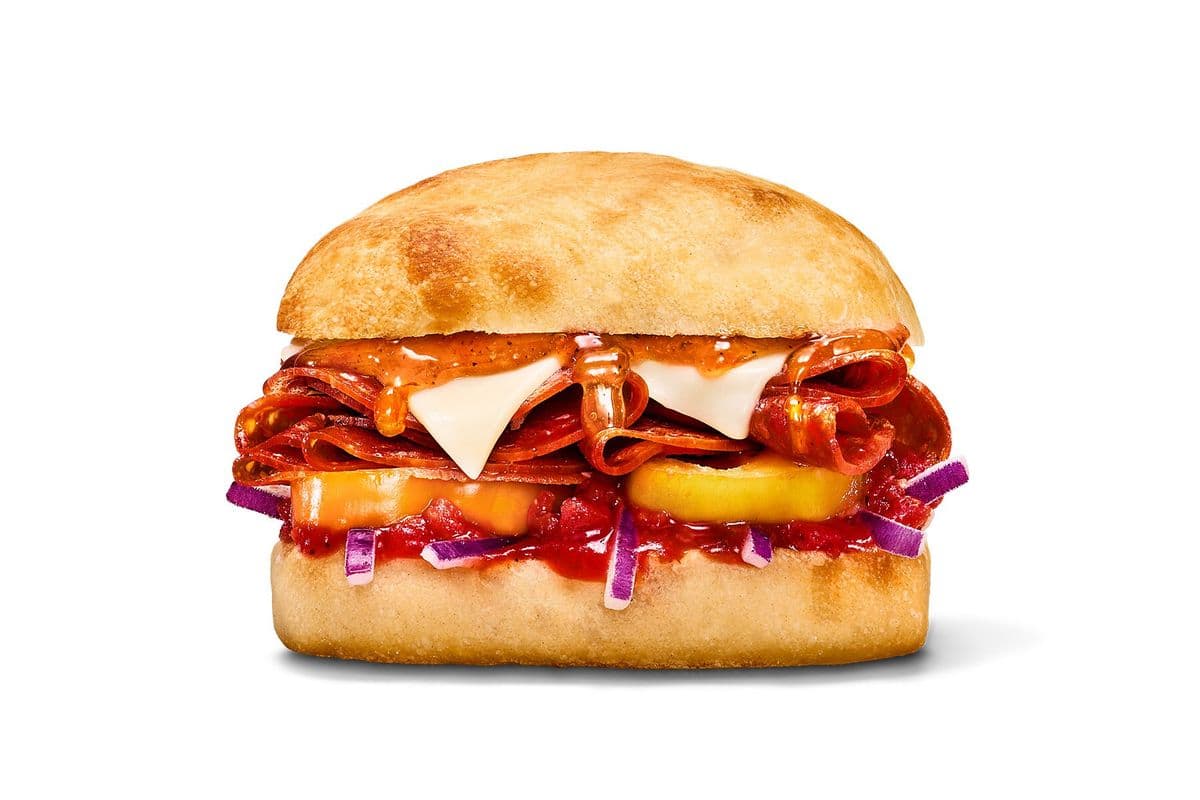 Hot Honey Pepperoni Pizza (Ciabatta)