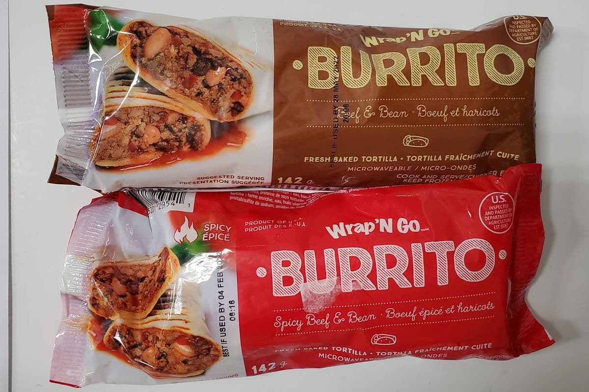 Wrap 'N Go or No Name Burritos (142g) Frozen