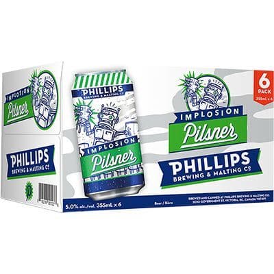 PHILLIPS IMPLOSION PILSNER 6 CAN (6 X 355ML)