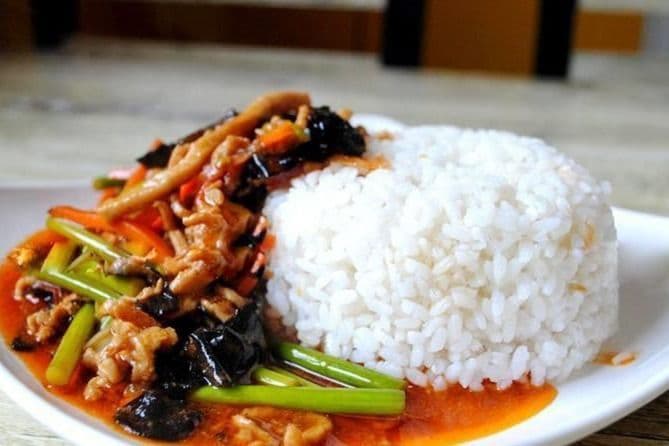 Fish Flavored Shredded Pork Rice 鱼香肉丝饭