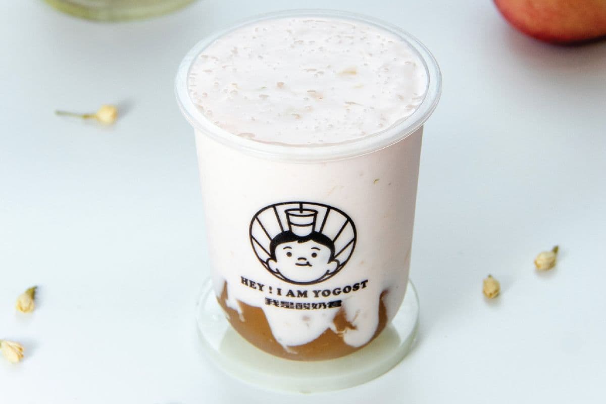 Jasmine Peach Yogurt w/ Osmanthus Jello 茉莉白桃桂花冻
