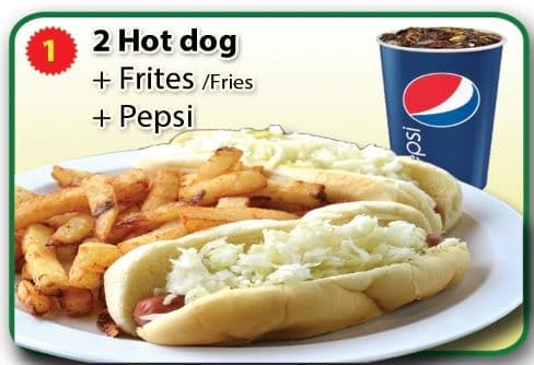 Trio deux hot dog / Trio Two Hot Dog