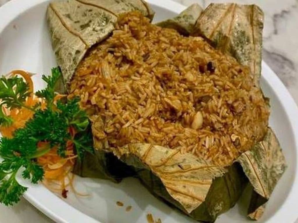 Steamed Dried Shrimp Rice Wrapped in Lotus Leaf L2