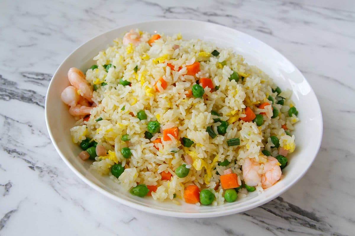 Fried Rice with Shrimps, Vegetables & Ham 楊州炒飯