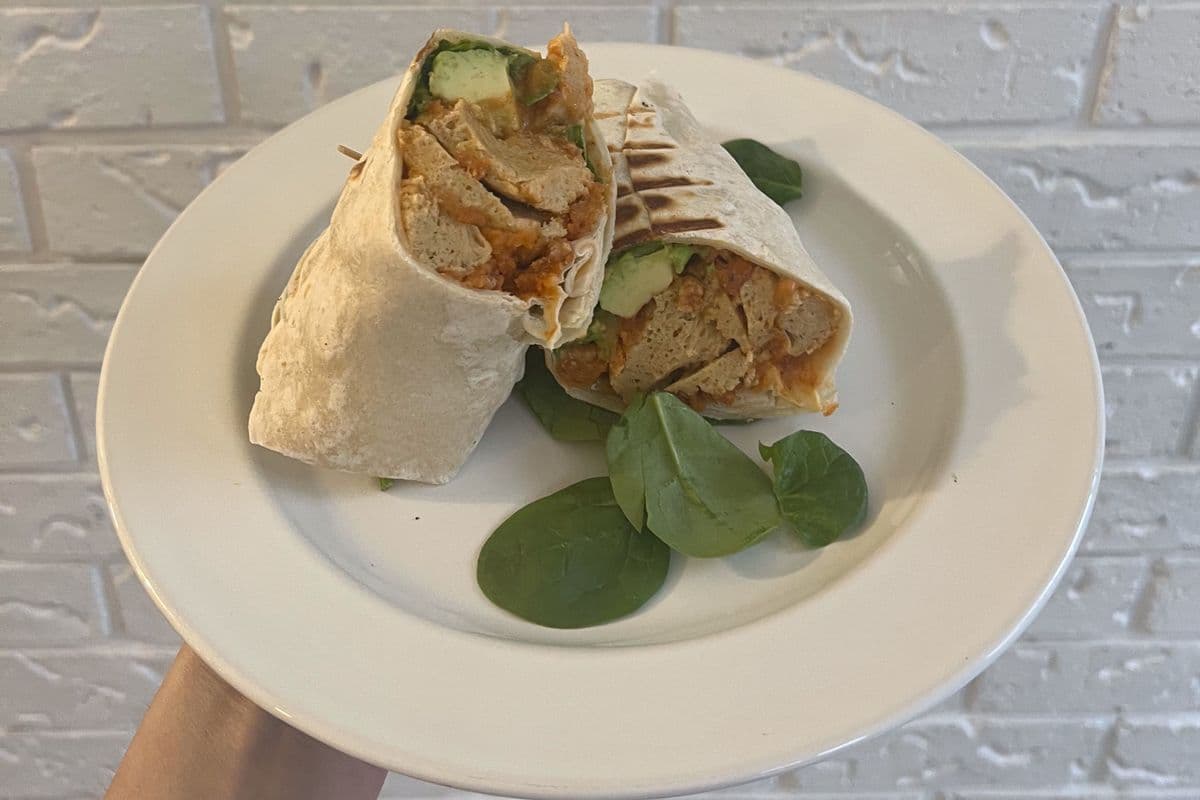 Feature Seitan Chick'n Buffalo Wrap