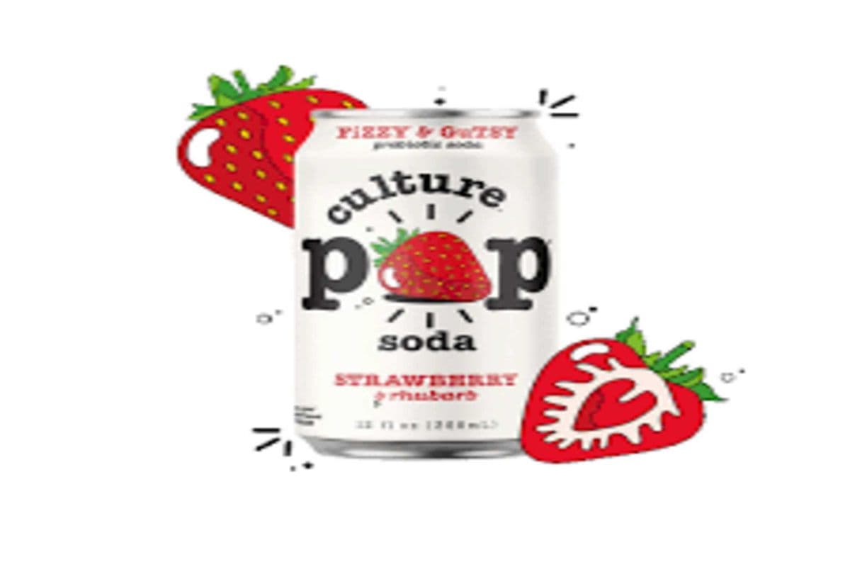 Culture POP soda STRAWBERRY & RHUBARB (355ml)