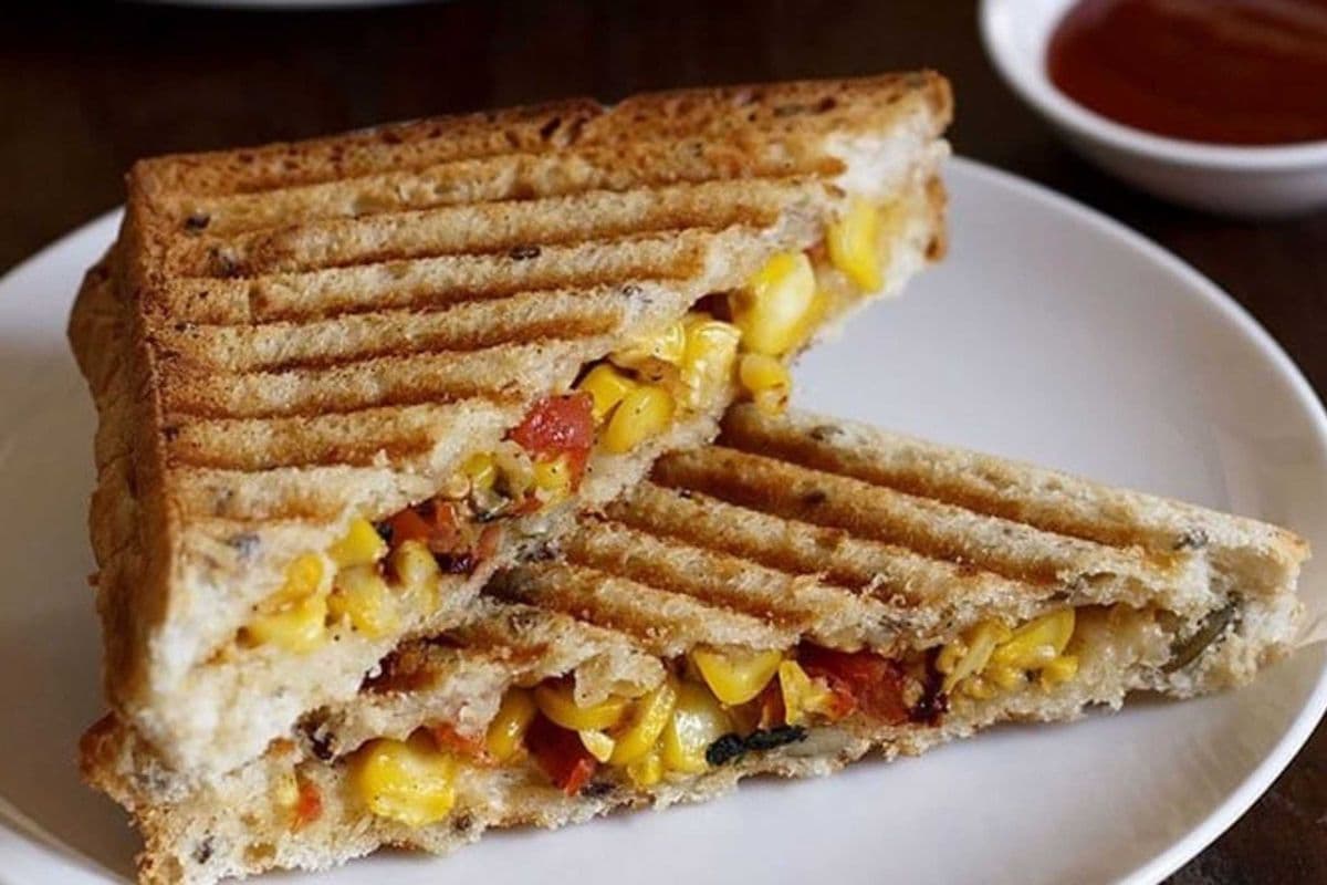 Corn and Cheese Sandwich