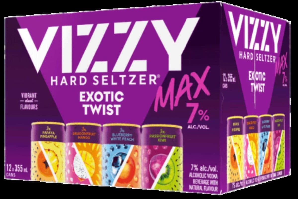 12C VIZZY MAX 7% HARD SELTZER VAR PK LTO sale!! $3.50 off ends June 30, 2026 reg. $32.99 (12 x 355ML PER CAN )