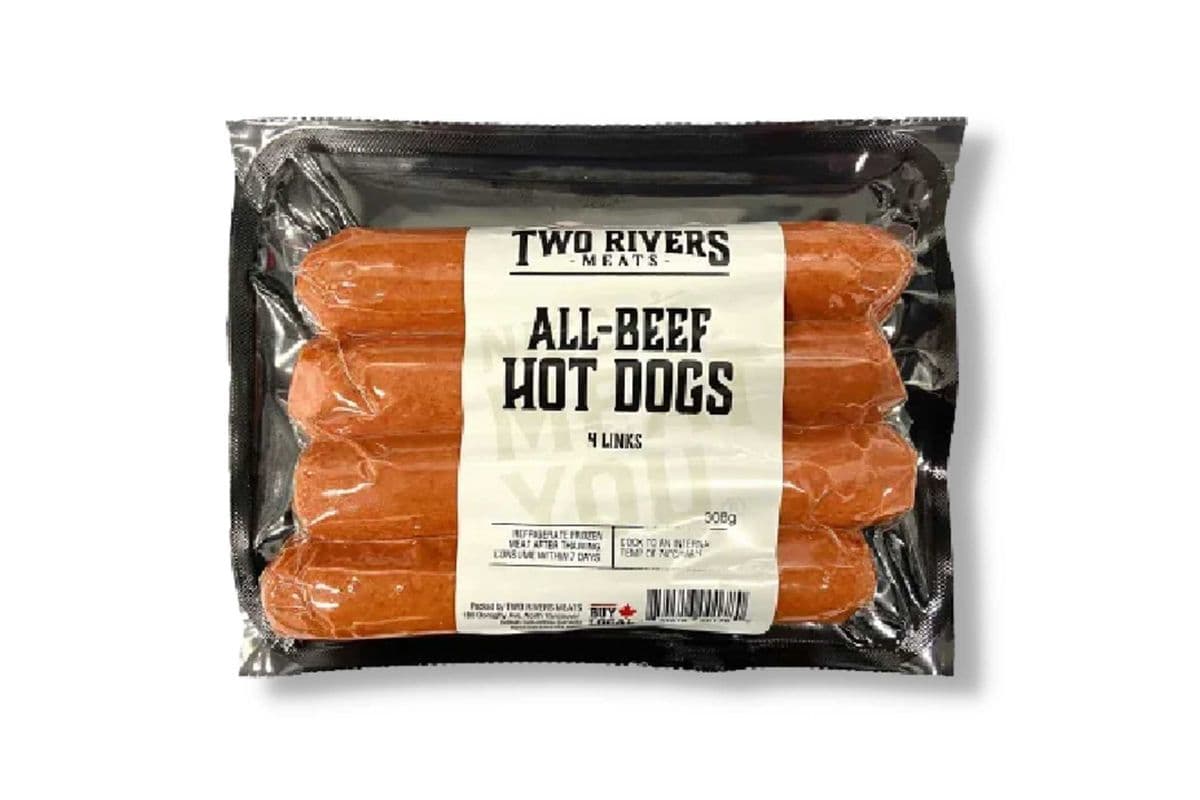 Two Rivers Meats All Beef Hot Dogs (4pc) (308g)