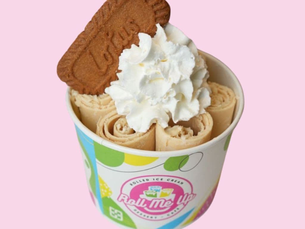 Biscoff Salted Caramel Rolled Icecream