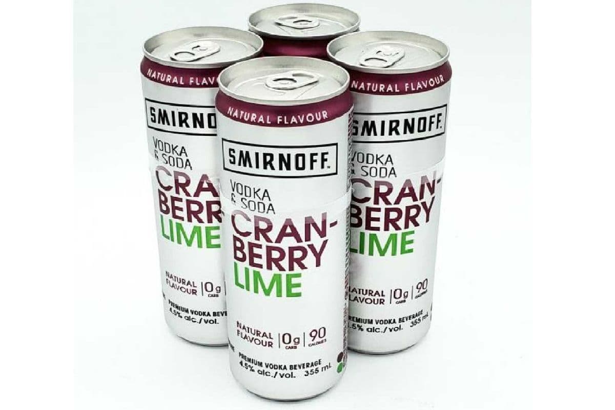 Smirnoff Vodka Cran Lime (4 x 355 ml Cans)