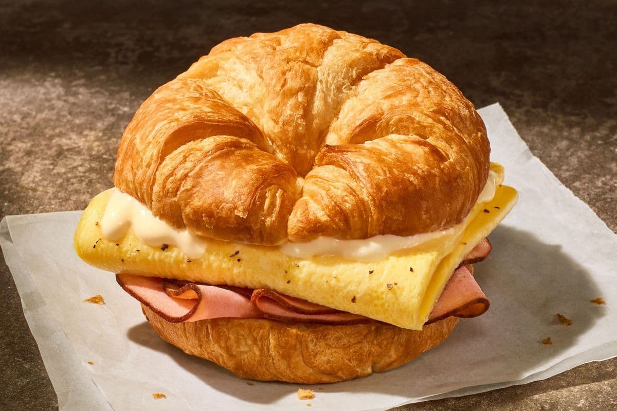 Ham Croissant Benny Breakfast Sandwich