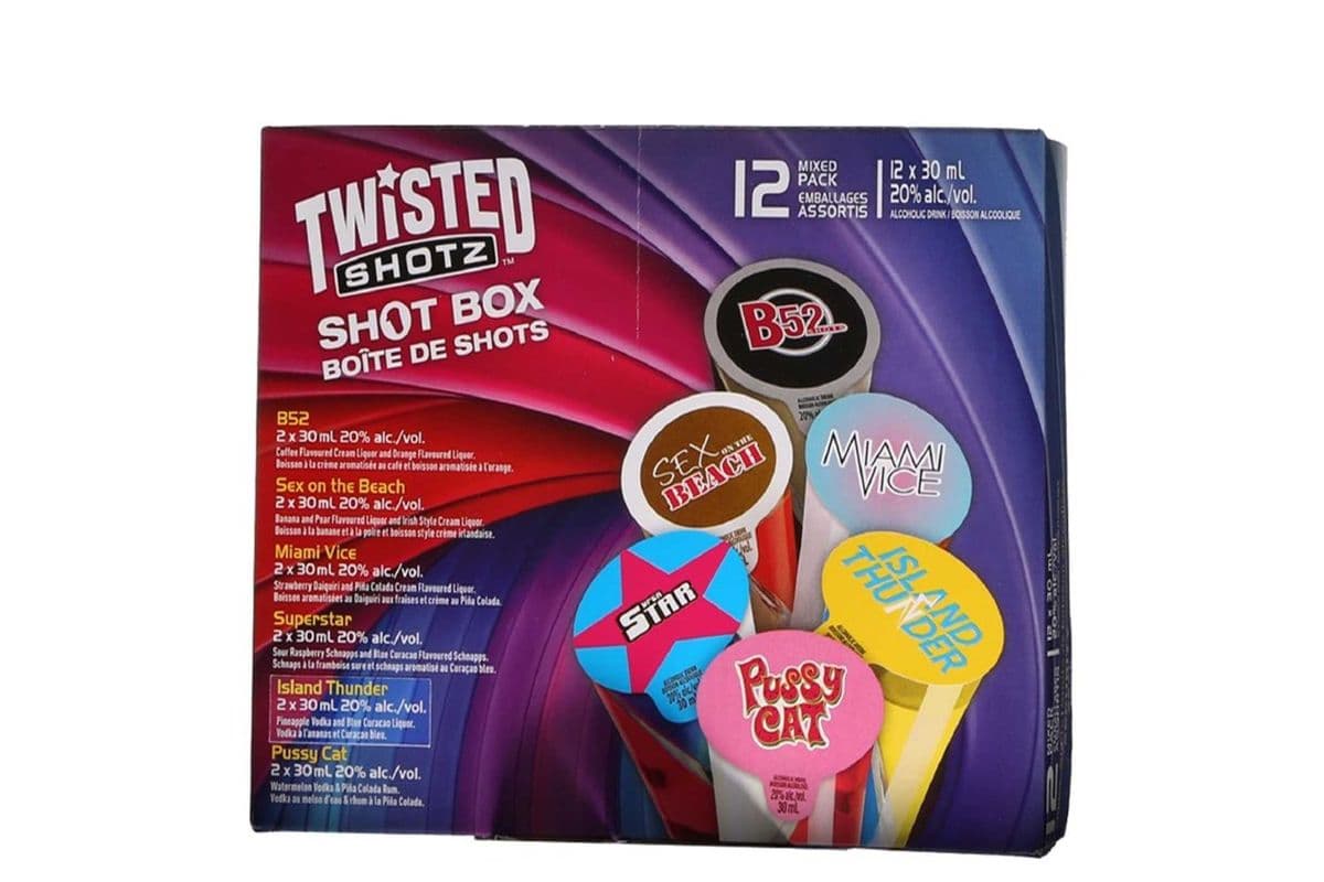 TWISTED SHOTZ SHOTZ 12 SHOTS (12 x 30ML)