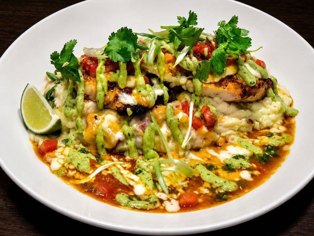 Poulet grillé à la crème d'avocat / Grilled Chicken with Avocado Creme