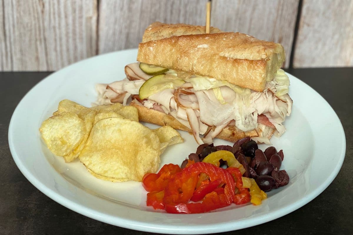 Cornerstone Cafe and Deli - Loaded Club House on a Demi Baguette