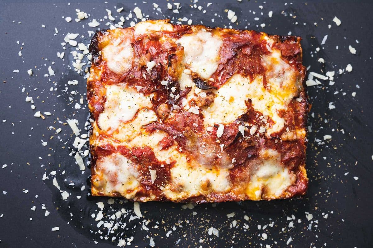 Hot Soppressata and Sausage Pizza