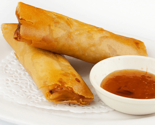 1. Vegetable Spring Rolls (2 pcs)