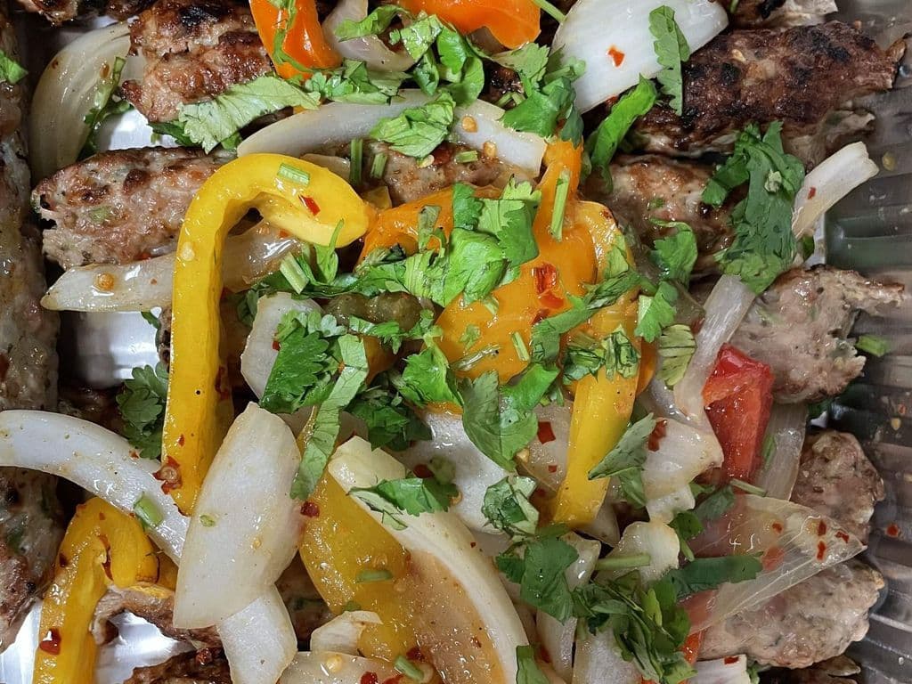 10 Mix Kabobs & 5 Naans