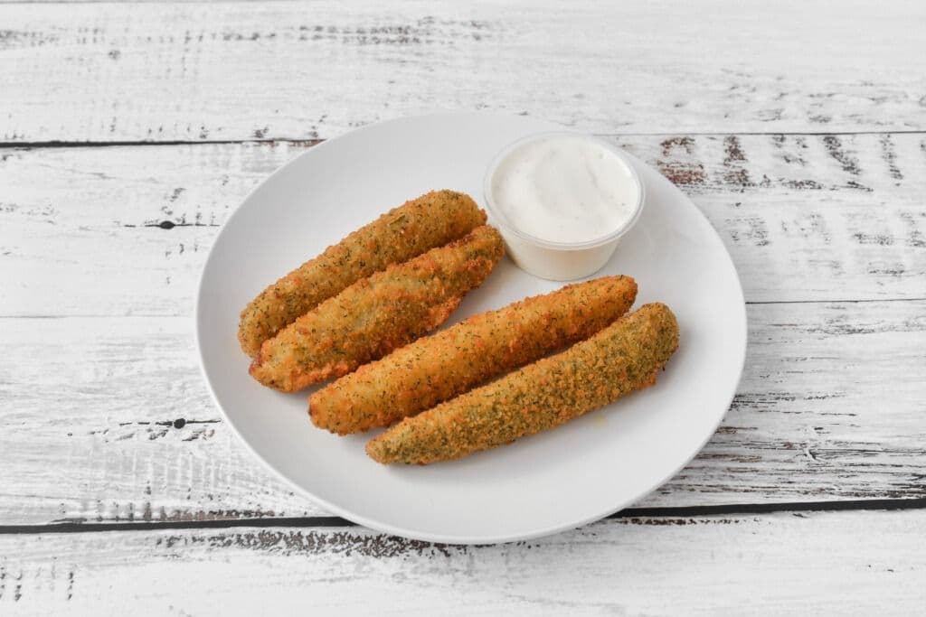 Fried Pickle Spears With Side Ranch