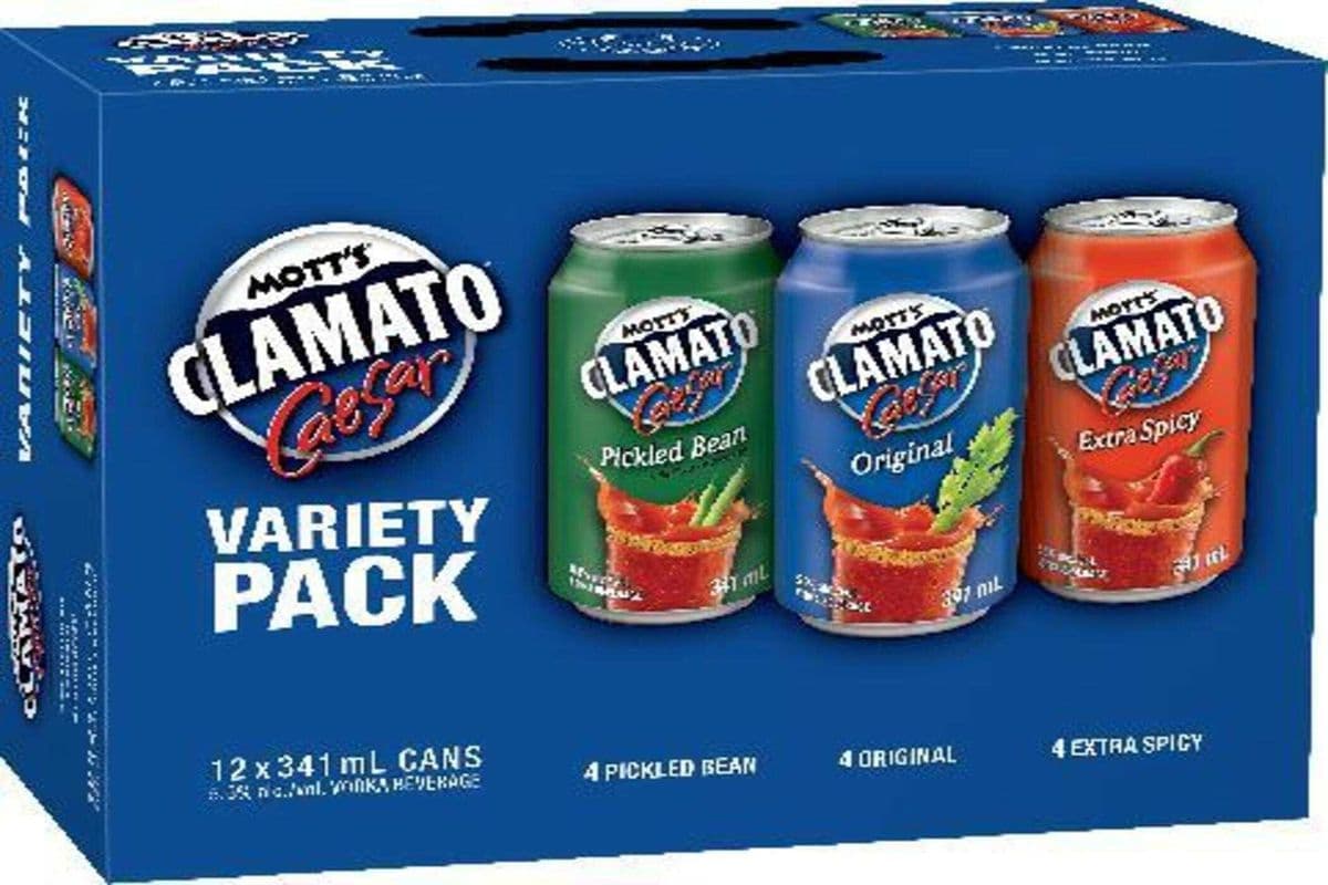 MOTT'S CLAMATO VARIETY PACK (12 x 341 ml)