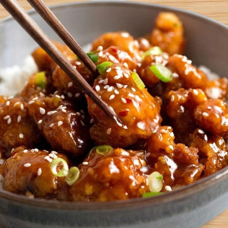 General Tao Chicken / Poulet Général Tao (RIZ ET SALADES)