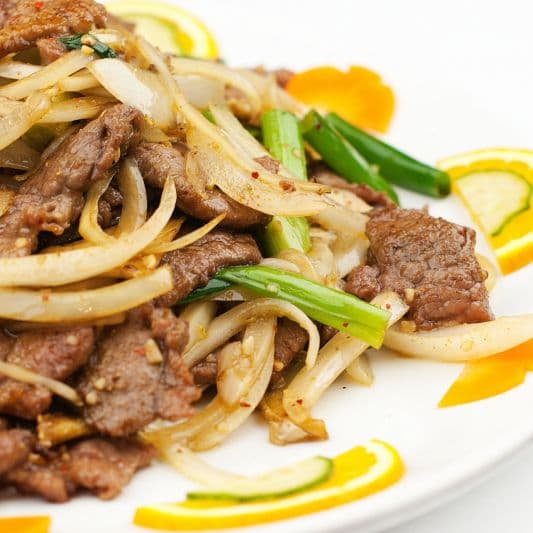 110. Beef with Ginger and Green Onions