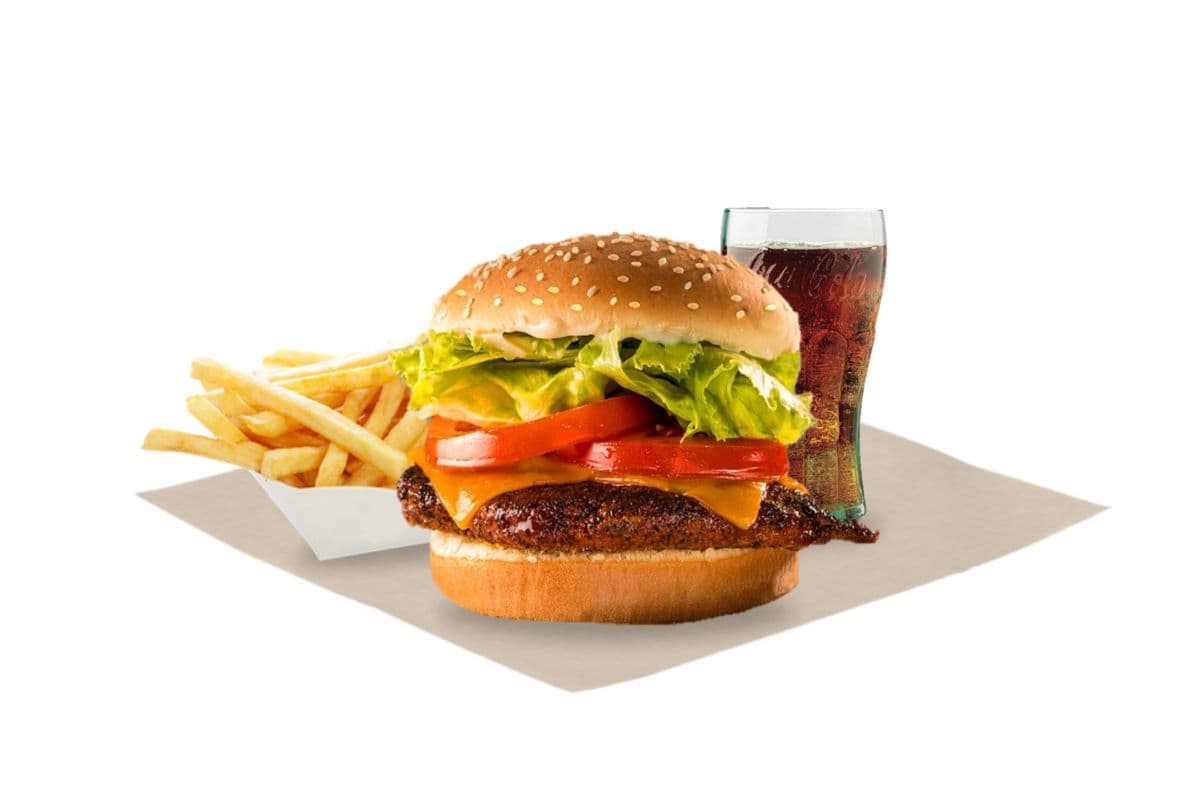Blackened Cajun Cheddar Chicken Sandwich Meal
