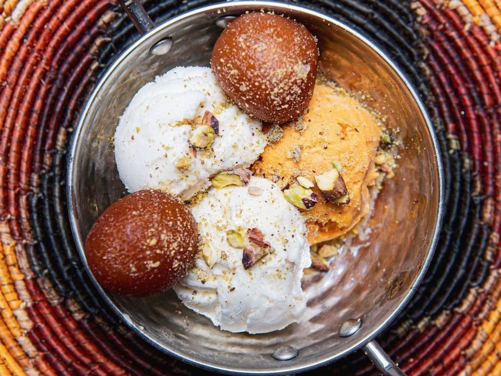 Gullab Jaman with Ice Cream