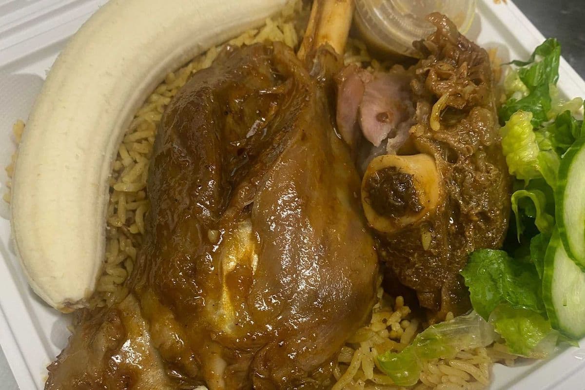 Lamb shank with Rice