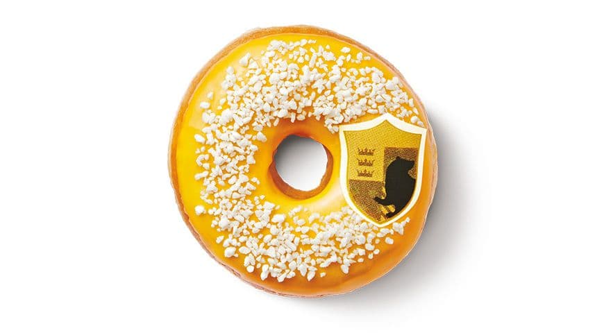 Hufflepuff Lemon Meringue Donut