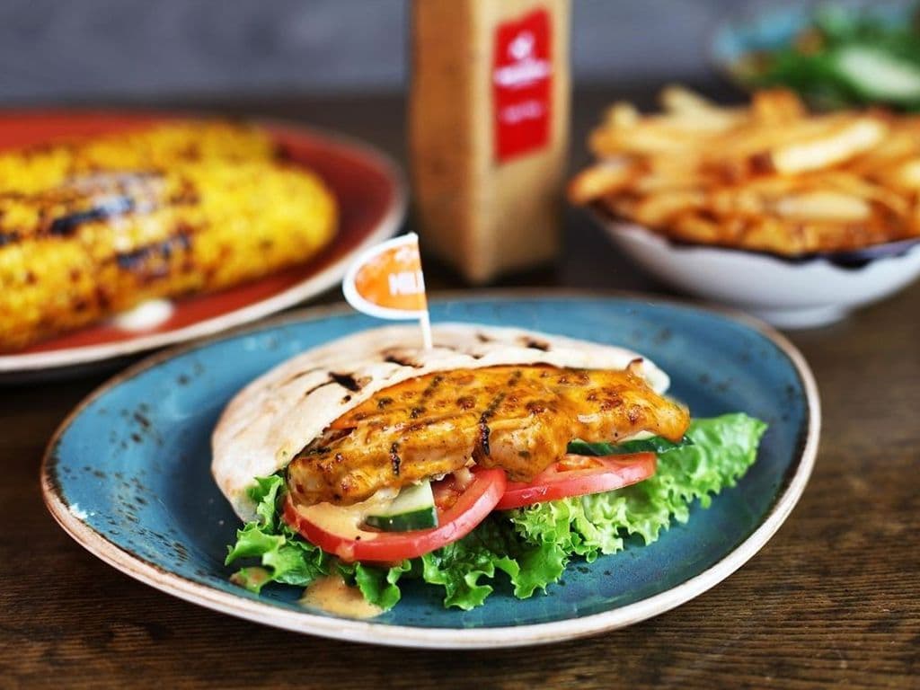 Peri Chicken Pita with 2 Sides