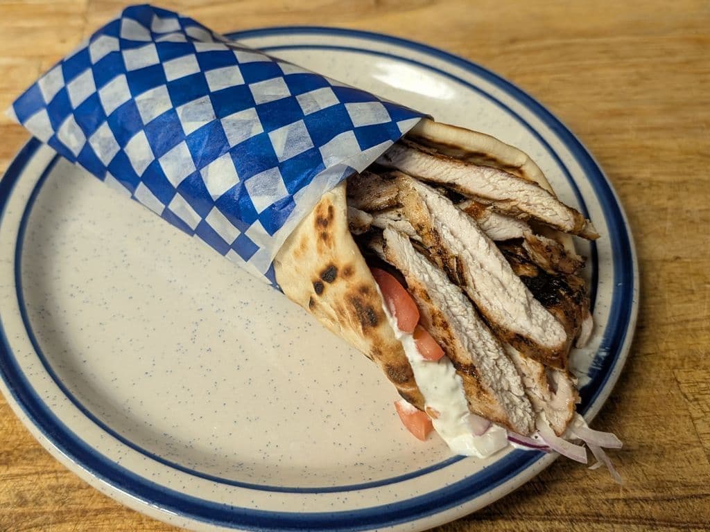 Sliced Grilled Chicken Breast Wrap