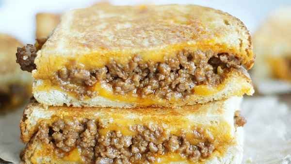 Cheesesteak Grilled Cheese Sandwich