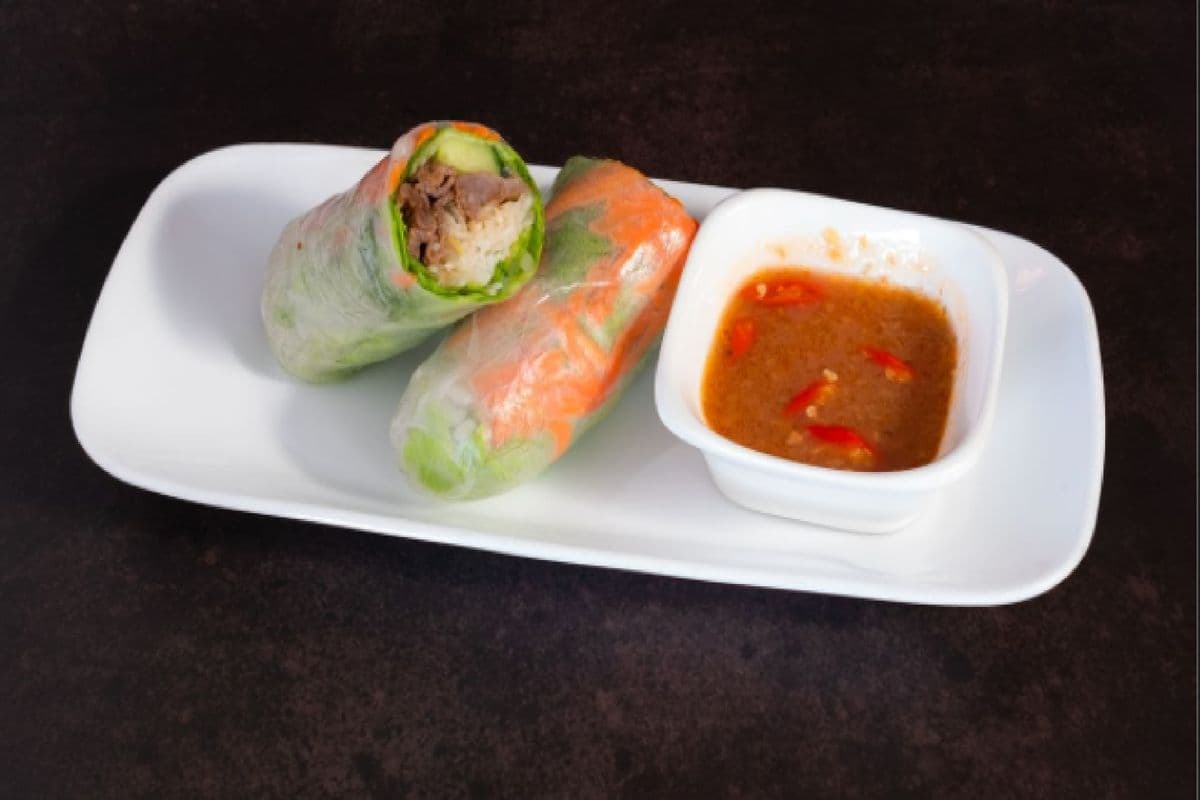 A12. Grilled Beef Salad Roll - Bo Nuong