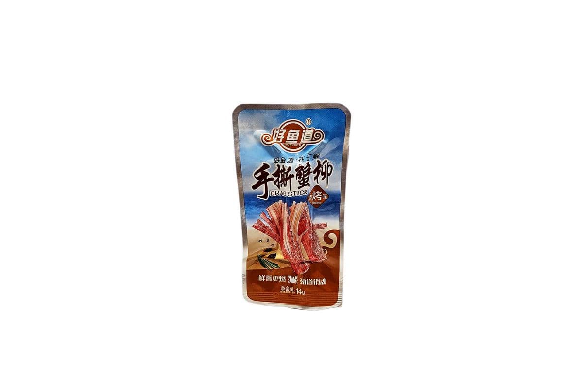 HYD Crab Stick BBQ Flavor(1PC)(好鱼道 手撕蟹柳 烧烤味)