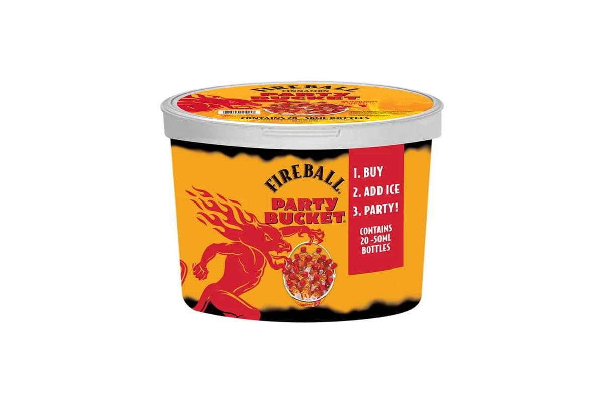 FIREBALL PARTY BUCKET (20 X 50ML BOTTLES) (1 x 1000ML)