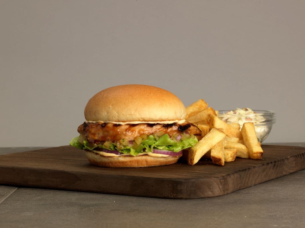 Pineapple Sambal Chicken Burger