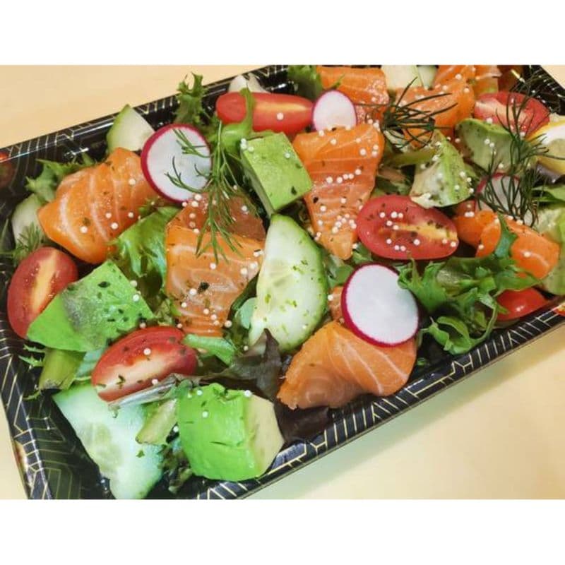 Salmon avocado salad