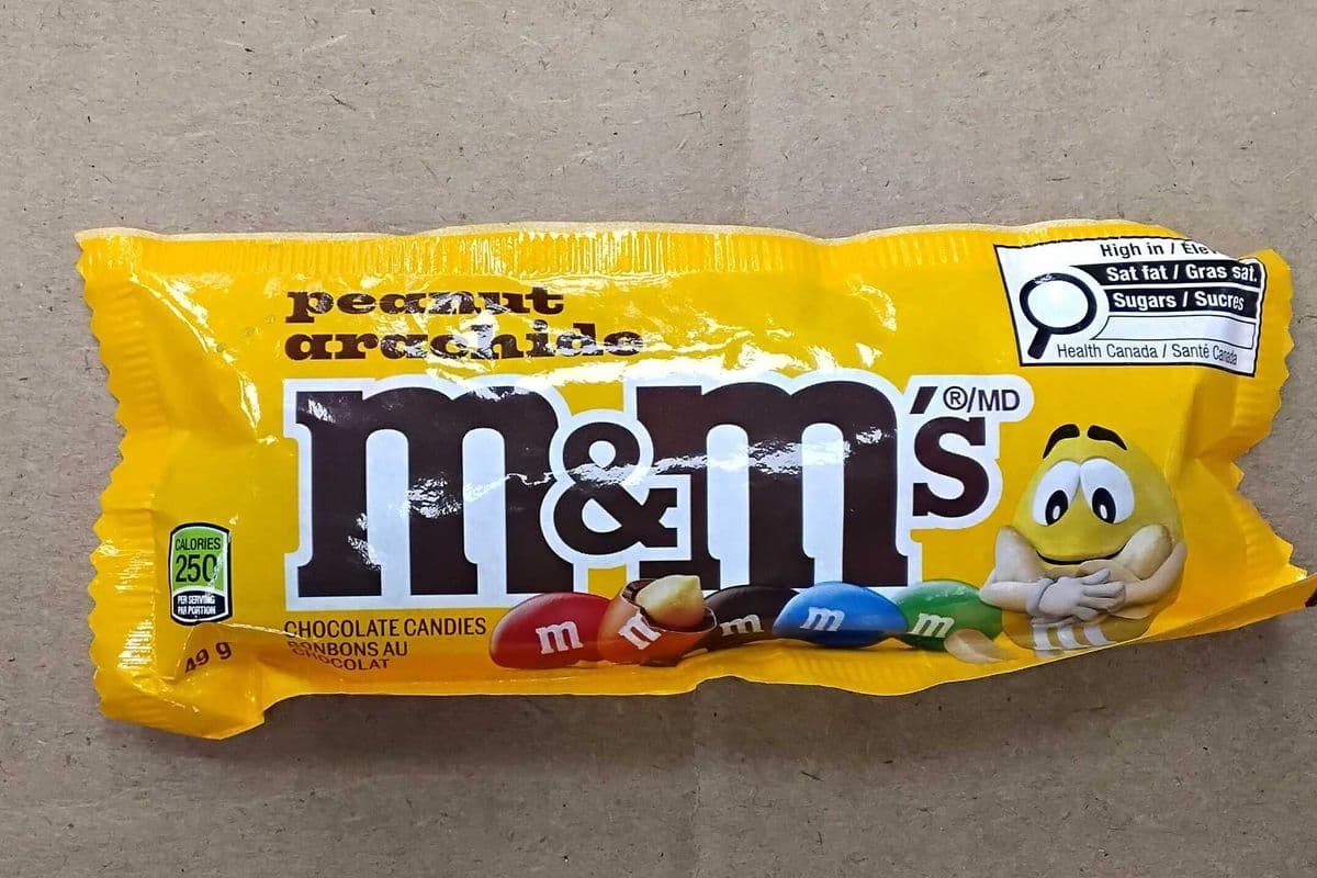 M&M chocolate peanut candies.