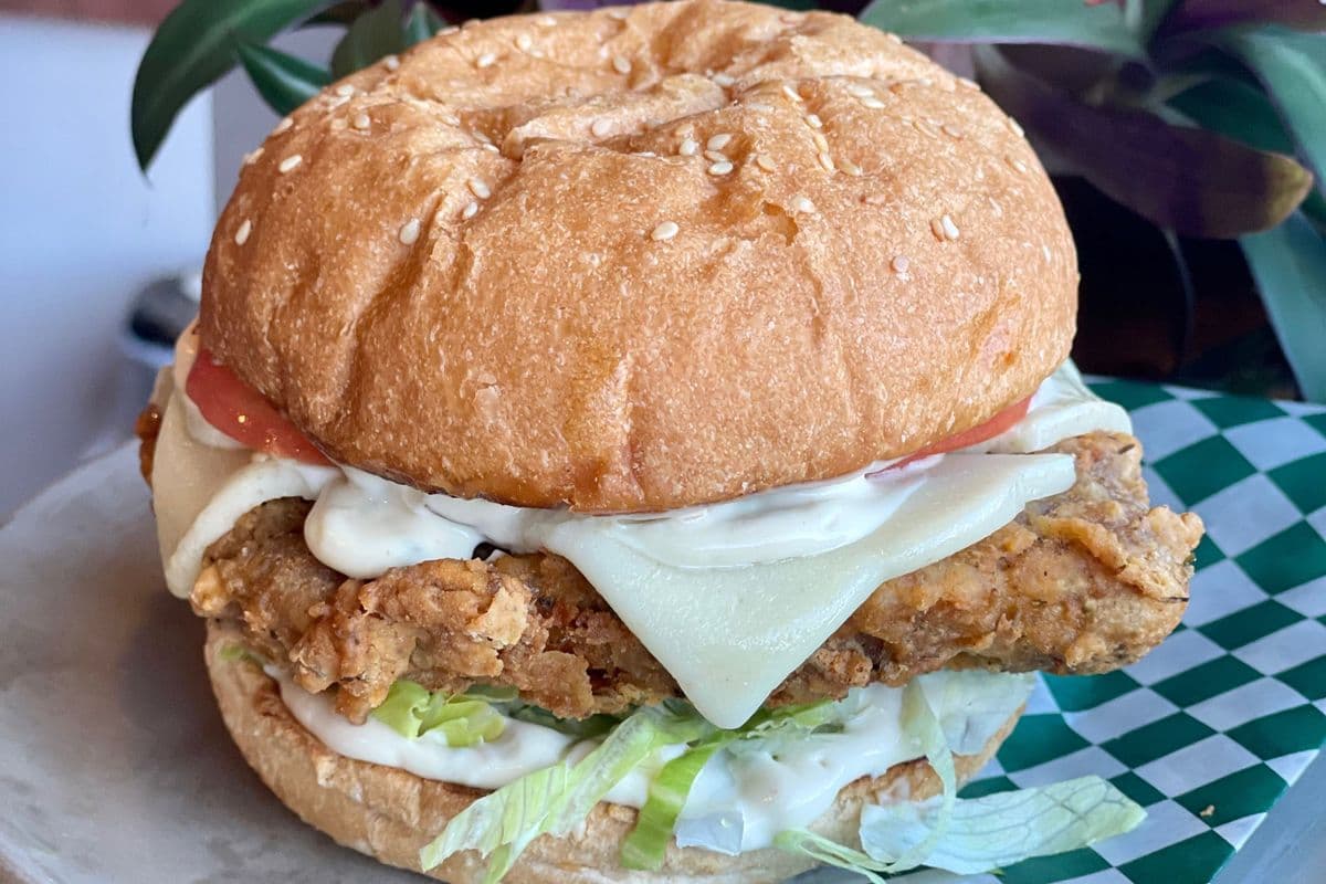 Fried Vegan Chickn' Burger