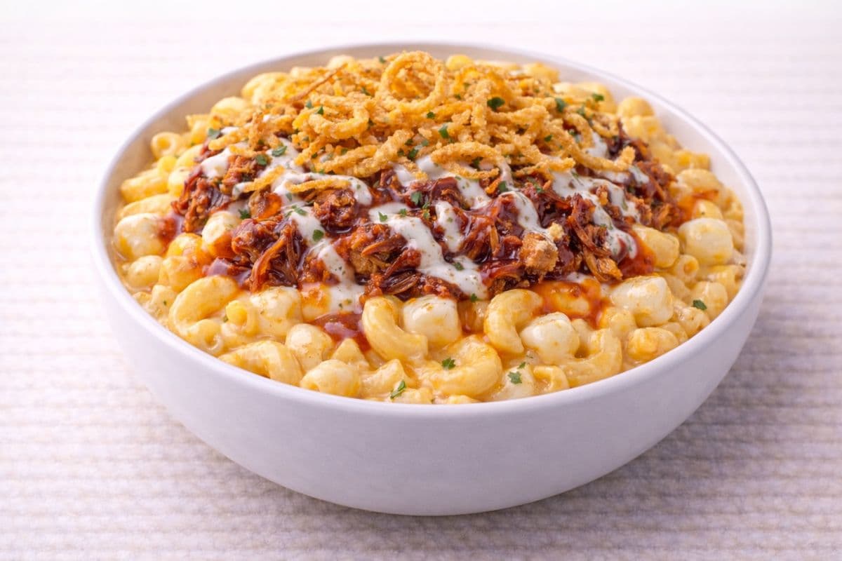 Day & Night BBQ Pulled Pork Mac