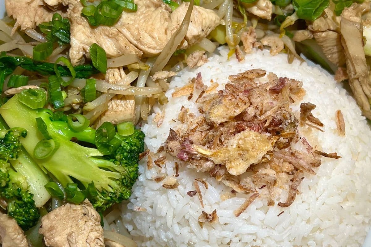 X1. House Infused Stir Fry with choice of protein